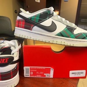 Nike Dunk Low Tartan Plaid Sneakers